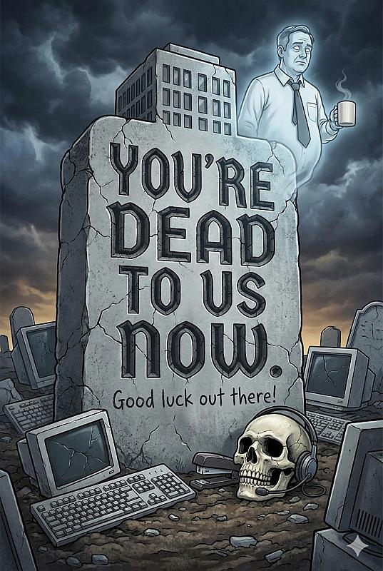 Dead To Us Leaving Card